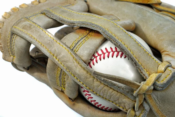 Baseball in Glove — Stock Photo, Image