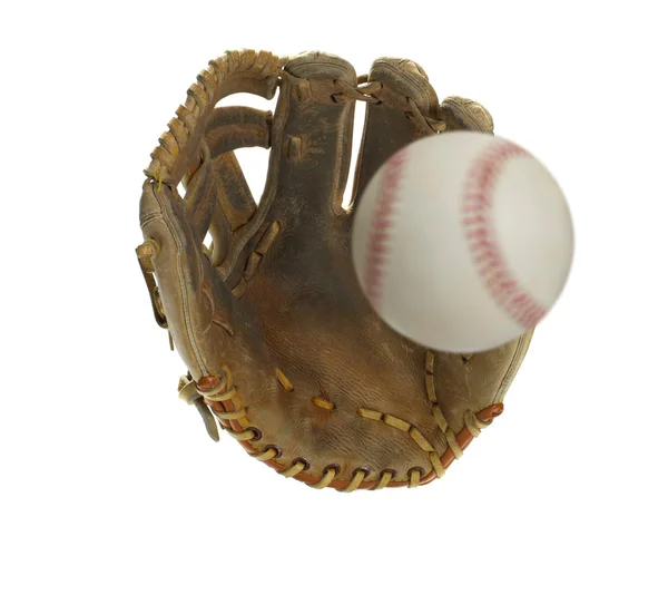 Baseball Heading for the Glove — Stock Photo, Image