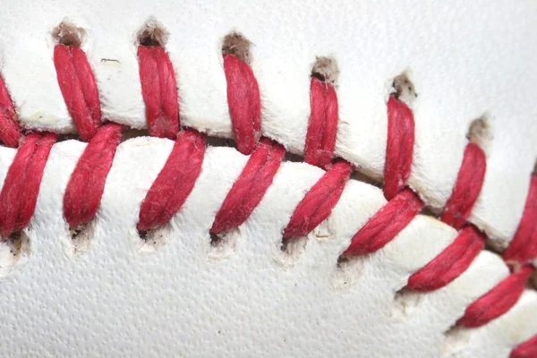 Baseball Threads Macro — Stock Photo, Image