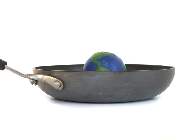 stock image Global Warming - Earth in a Frying Pan