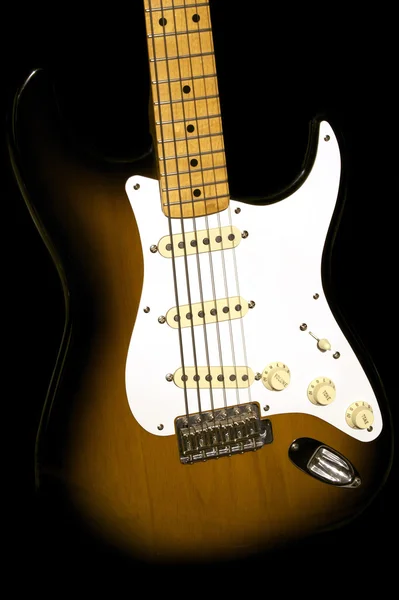 Elektromos gitár, fekete — Stock Fotó