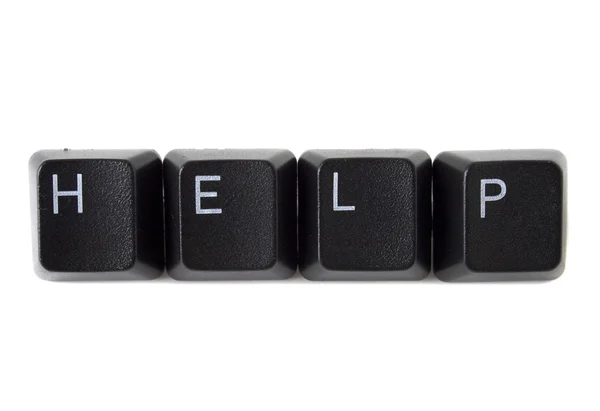 Help Spelled on Keyboard Black — Stock Photo, Image