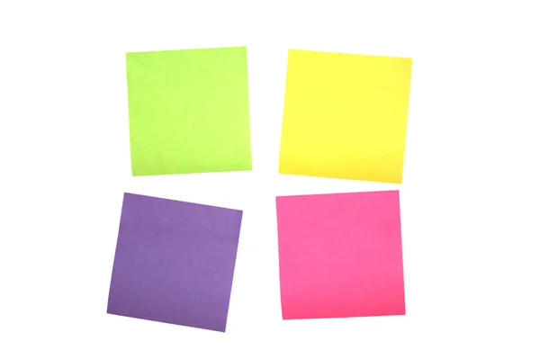 Four Scattered Post it Notes — Stock Photo, Image