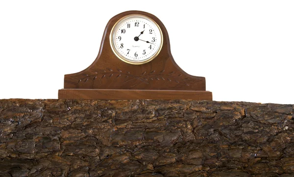 Clock Sits on Top of a Mantle — Stock Photo, Image