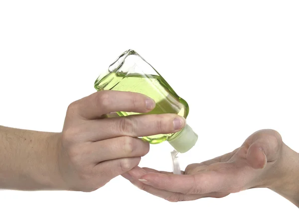 Kézi sanitizer squeeze üveg — Stock Fotó