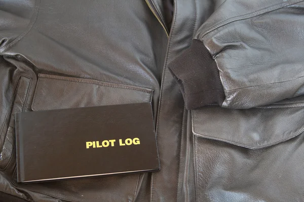 stock image Pilot Log A4 Leather Jacket
