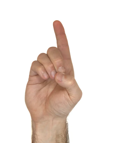 Буква D ASL — стоковое фото
