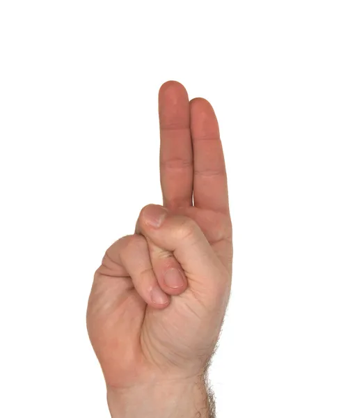 Carta U de ASL — Foto de Stock