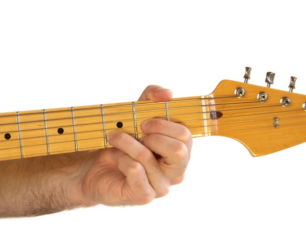 Gitar D-akkord – stockfoto