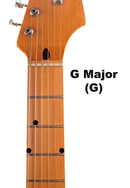 G Guitar akkorddiagram - Stock-foto