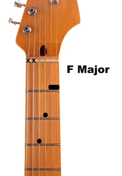F Guitar akkord diagram - Stock-foto