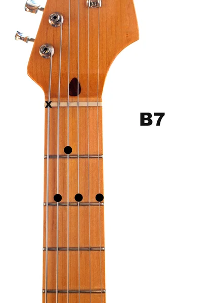 B7 Guitar akkorddiagram - Stock-foto