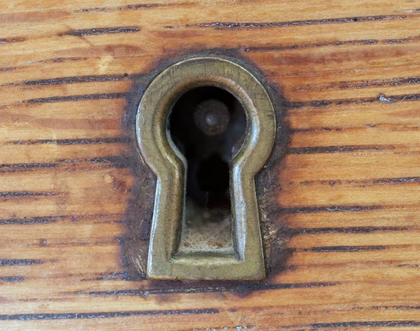Antik kulcs lyukon — Stock Fotó