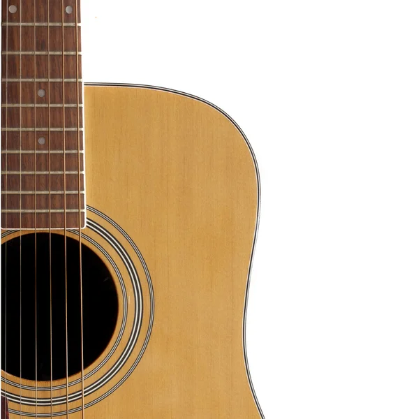 Acoustic Guitar Close Crop with Adspace — Stock Photo, Image