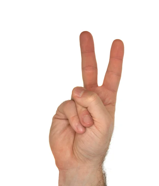 ASL буква V Ліцензійні Стокові Фото