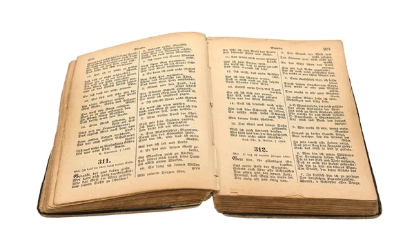 Página Aberta Bíblia Antiga — Fotografia de Stock