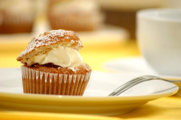 Home made sweet muffins on a plate — Stock Photo, Image