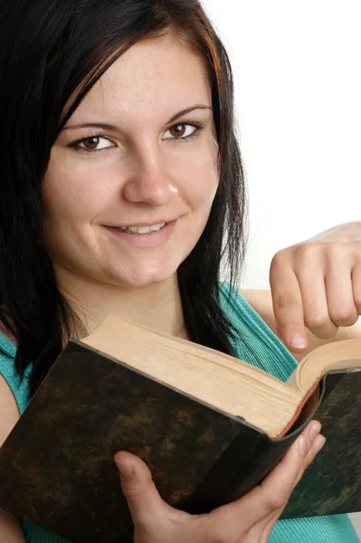 若い女性は本で読んでください。 — ストック写真
