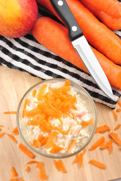 Fresh home made coleslaw in a bowl — Stock Photo, Image