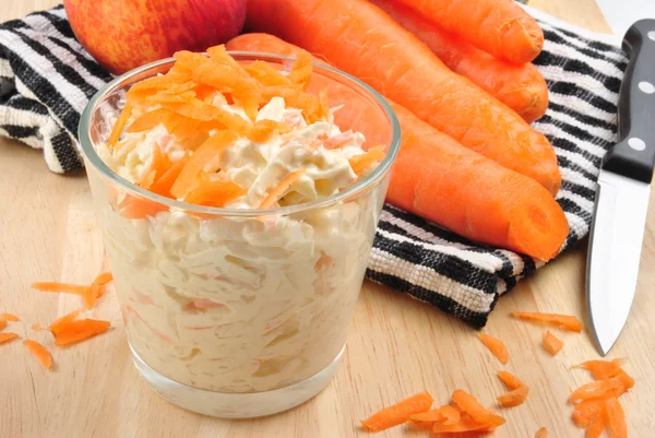 Fresh home made coleslaw in a bowl Royalty Free Stock Photos