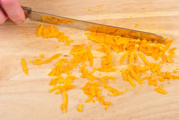 유기 달콤한 오렌지 껍질 제빵에 대 한 준비 — 스톡 사진
