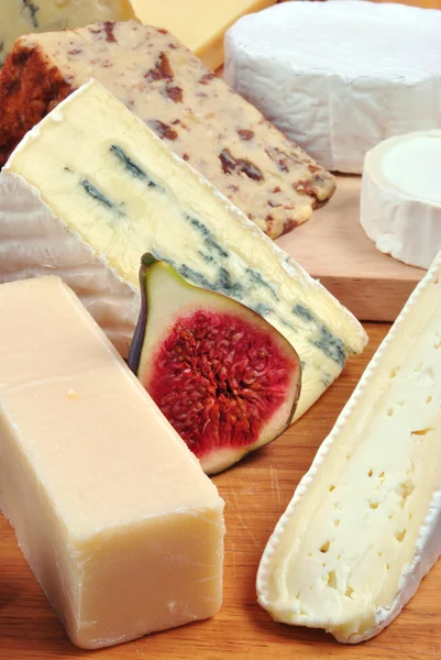 Piatto di formaggio con formaggio fresco biologico — Foto Stock
