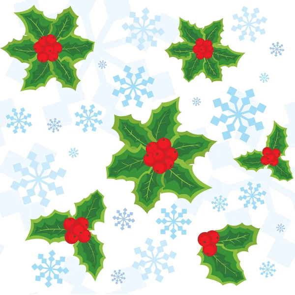 圣诞节有雪花的无缝图案 — 图库矢量图片
