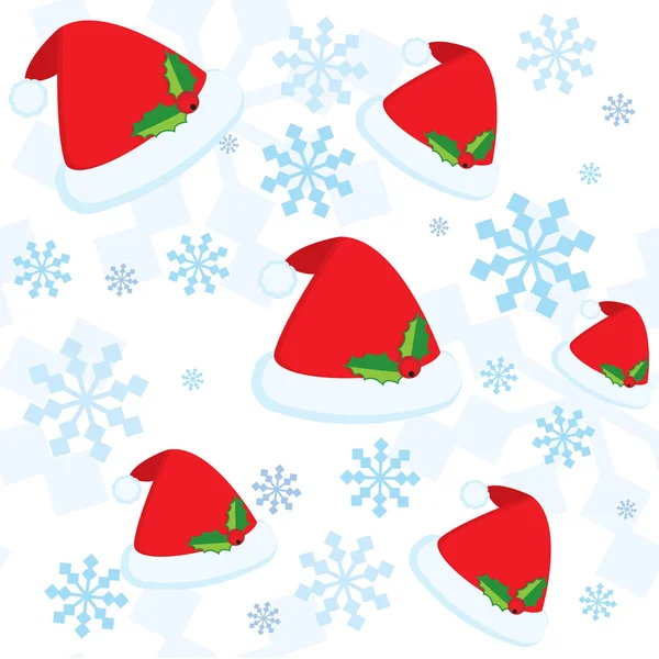 Natal sem costura padrão com flocos de neve —  Vetores de Stock