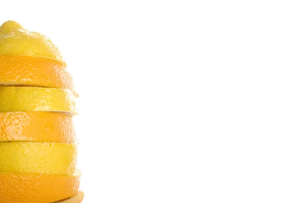 Segmenten van citroen en sinaasappel — Stockfoto