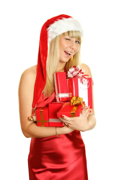 Vacker jul flicka — Stockfoto