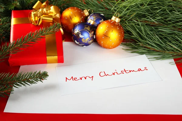 Karácsonyi kártya gratulálok — Stock Fotó