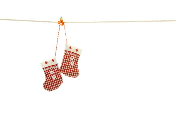 Christmas clothesline — Stock Photo, Image