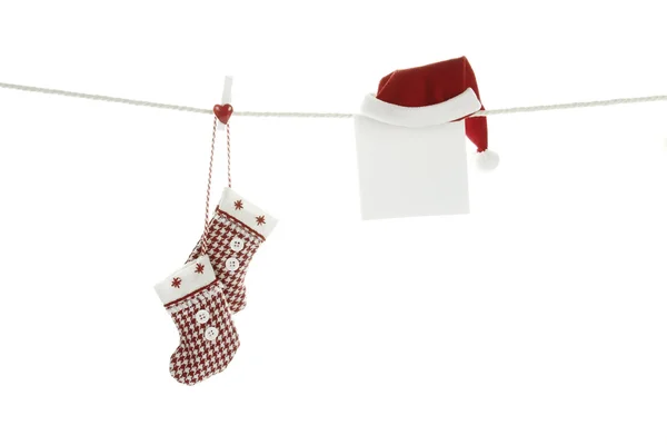 Noel clothesline — Stok fotoğraf