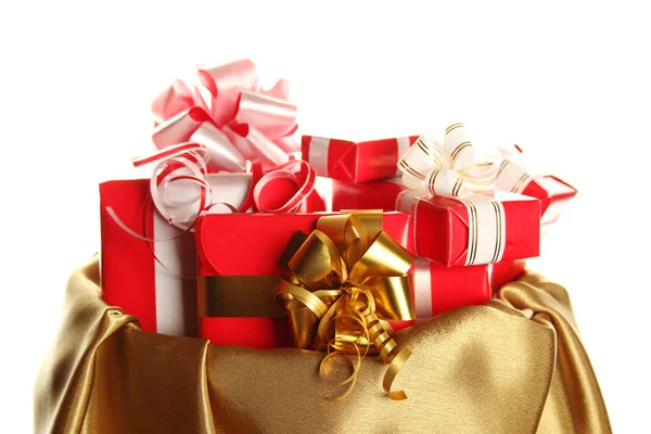 Sacco di Natale pieno di regali — Foto Stock