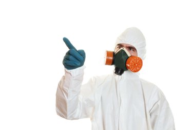 Man in protective suit clipart