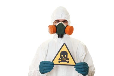 Man in protective suit clipart