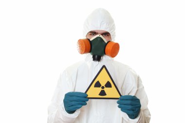 Man in protective suit clipart