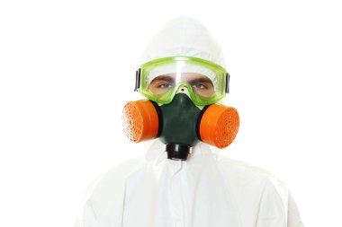 Man in protective suit clipart