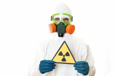 Man in protective suit clipart