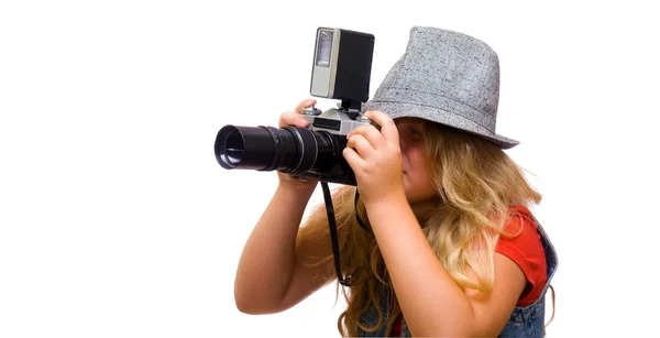 Mladý fotograf — Stock fotografie