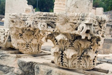 Roma devri scythopolis kalıntıları. Beit shean. İsrail