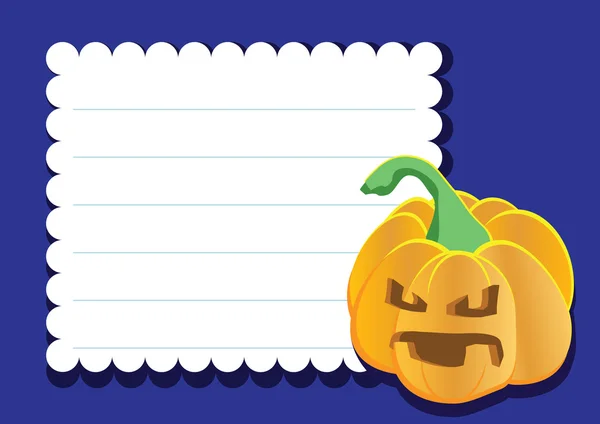 Cartão de felicitações para o Halloween. Ilustração vetorial . — Vetor de Stock
