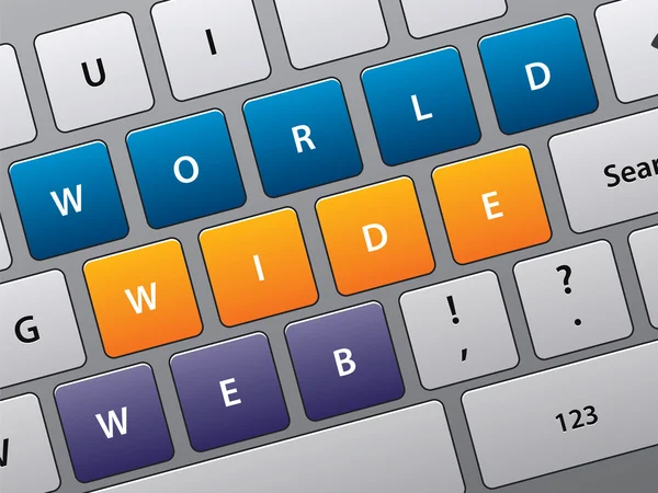 Internet erişimli klavye — Stok Vektör