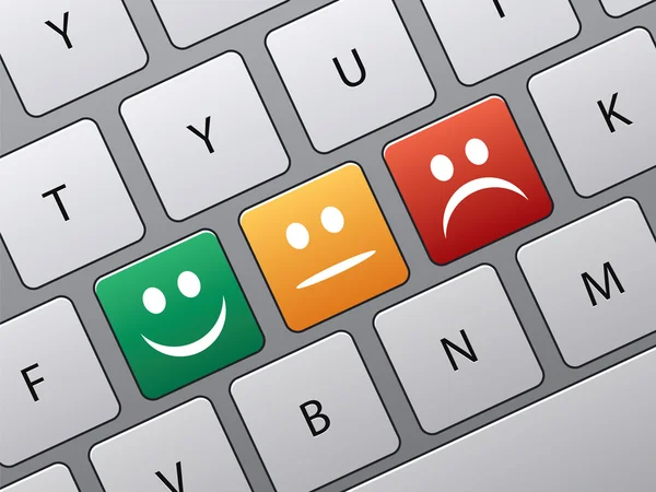 Tastatur Mit Symbolen Für Die Online Umfrage — Stockvektor