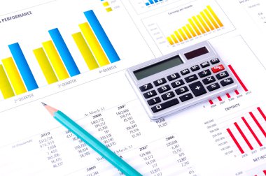 Financial Analysis with charts and data clipart