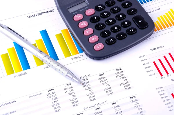 Financial Analysis Charts Data Progreso Industry — Stock Photo, Image
