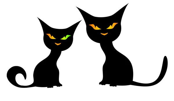 Stock vector Black cats.