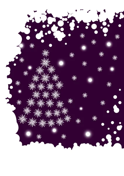 stock vector Fur-tree from snowflakes.