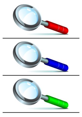 Magnifying glass in the complete set. clipart