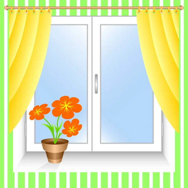 ᐈ Ventanas con cortinas animadas vectores de stock, ilustraciones